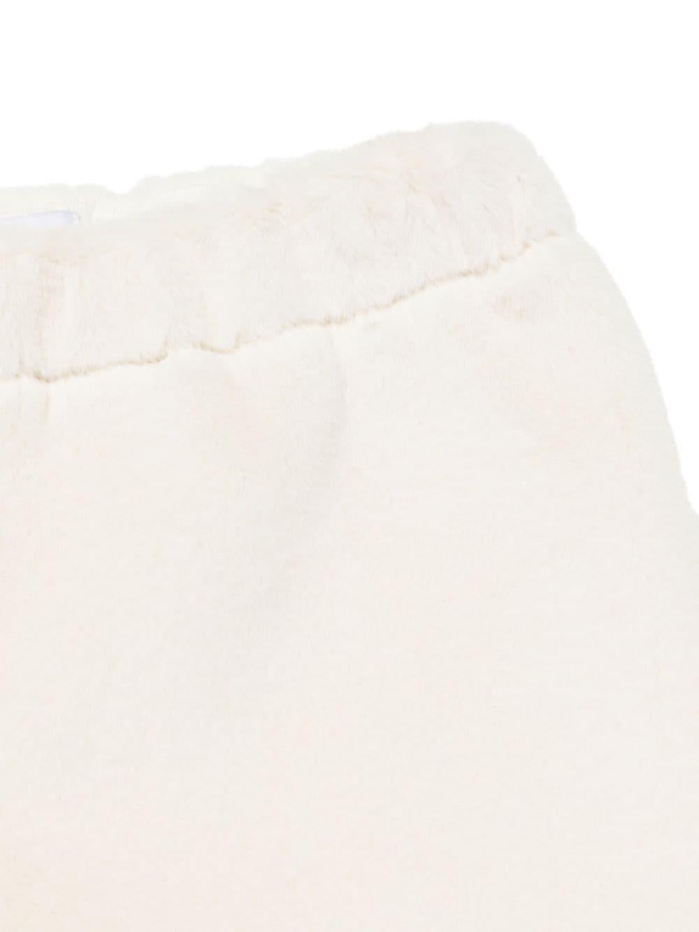 Maglietta e shorts per neonata Il Gufo bianco con stampa e motivo coniglio sul davanti - Rubino Kids