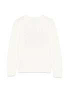 Maglione con logo per bambino POLO RALPH LAUREN KIDS bianco con dettaglio con bandiera - Rubino Kids