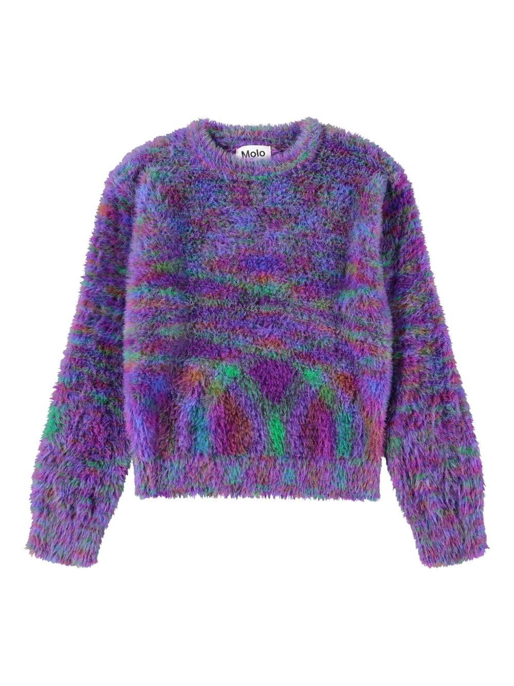 Maglione Garda per bambina Molo viola con finitura spazzolata - Rubino Kids