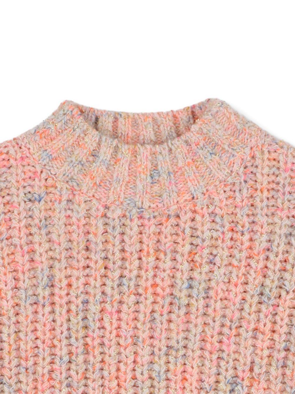 Maglione per bambina Billieblush rosa con collo alto - Rubino Kids