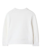 Maglione per bambina Burberry Kids bianco Thomas Bear - Rubino Kids
