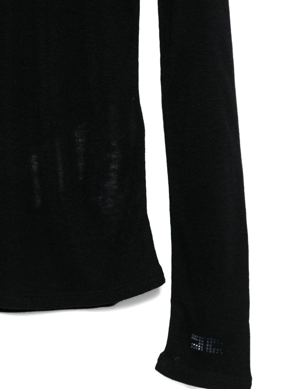 Maglione per bambina Elisabetta Franchi La Mia Bambina nero con collo alto - Rubino Kids