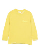 Maglione per bambina Laneus Kids giallo con logo ricamato sul davanti - Rubino Kids