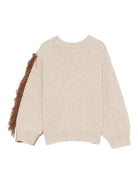 Maglione per bambina Molo beige con frange a testa di cavallo - Rubino Kids