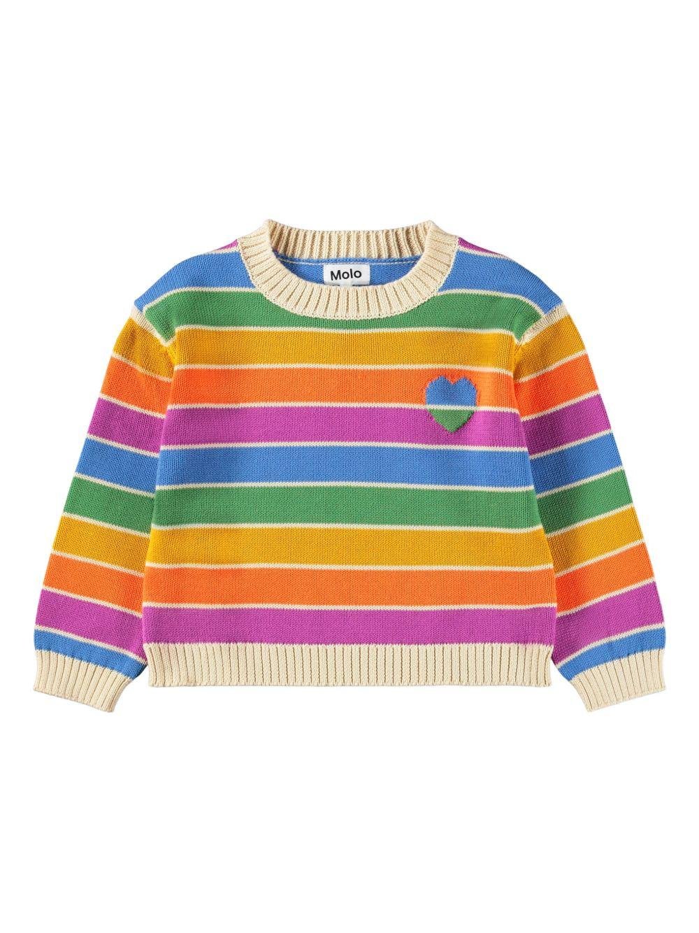 Maglione per bambina Molo multicolore con motivo a righe - Rubino Kids