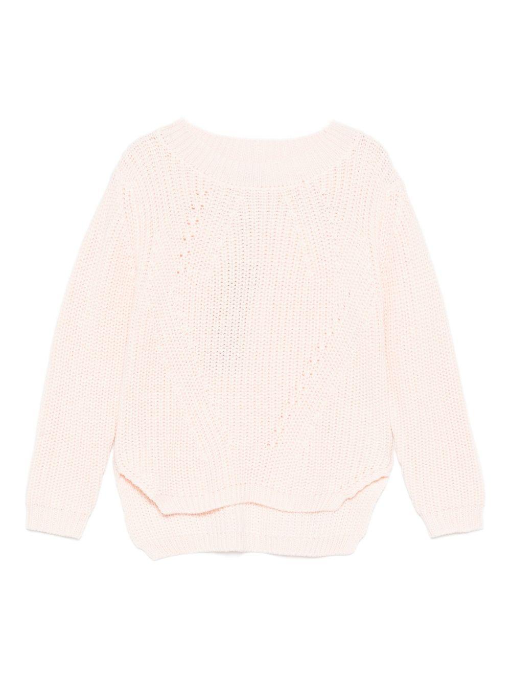 Maglione per bambina Molo rosa a maglia testurizzata - Rubino Kids