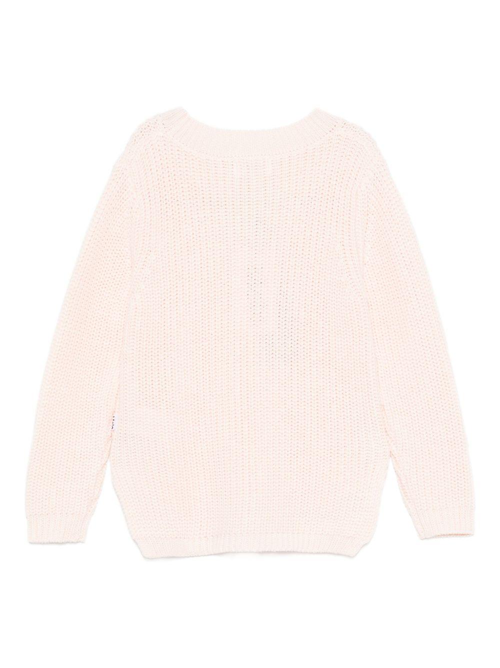 Maglione per bambina Molo rosa a maglia testurizzata - Rubino Kids