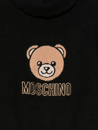 Maglione per bambina Moschino Kids nero con ricamo con motivo orsetto - Rubino Kids