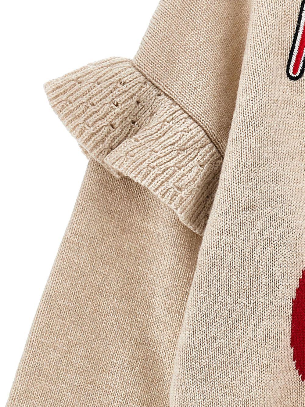 Maglione per bambina Philosophy Di Lorenzo Serafini Kids beige con ruches - Rubino Kids