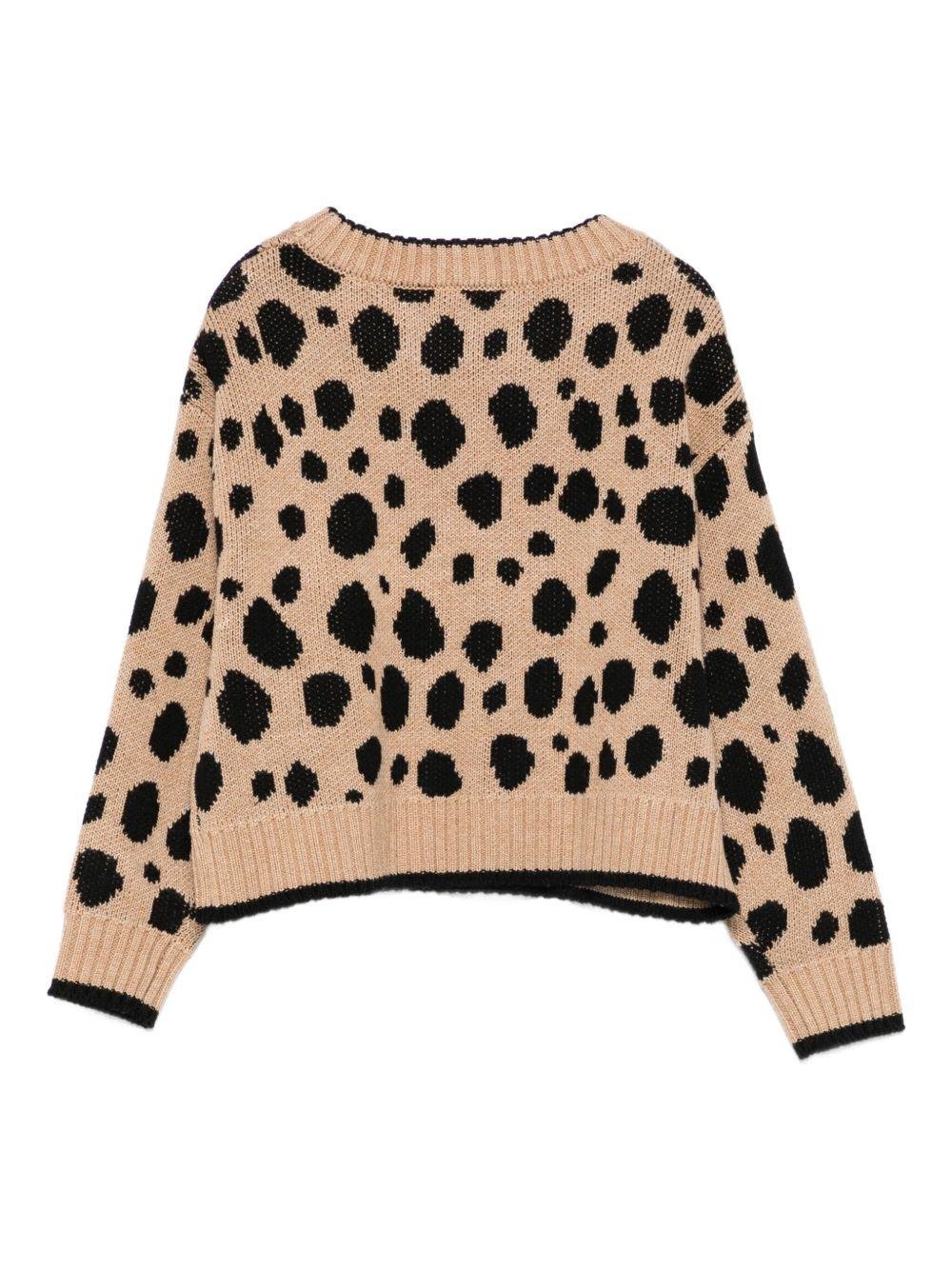 Maglione per bambina Philosophy Di Lorenzo Serafini Kids marrone con pois - Rubino Kids