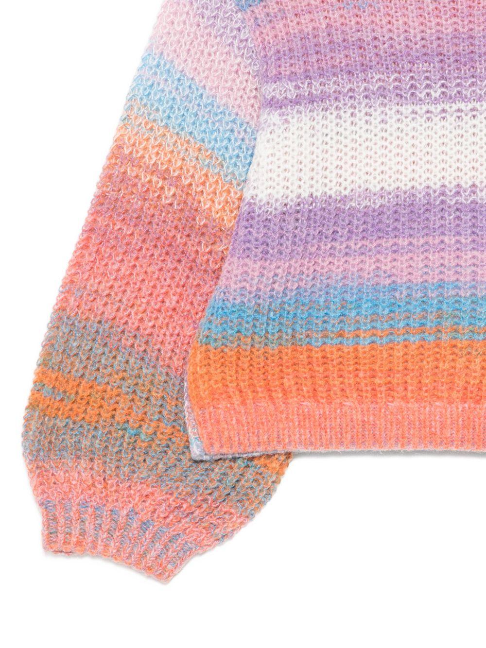 Maglione per bambina Stella McCartney Kids multicolore con maniche a palloncino - Rubino Kids