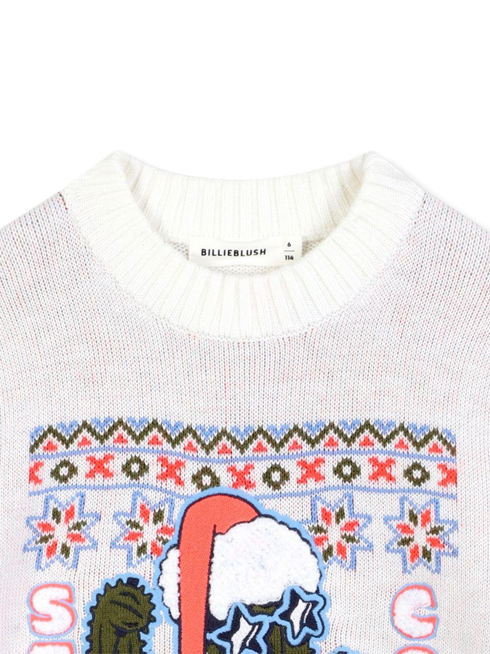 Maglione per bambino Billieblush bianco con grafica cactus - Rubino Kids