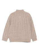 Maglione per bambino Bonpoint beige con chiusura con zip - Rubino Kids