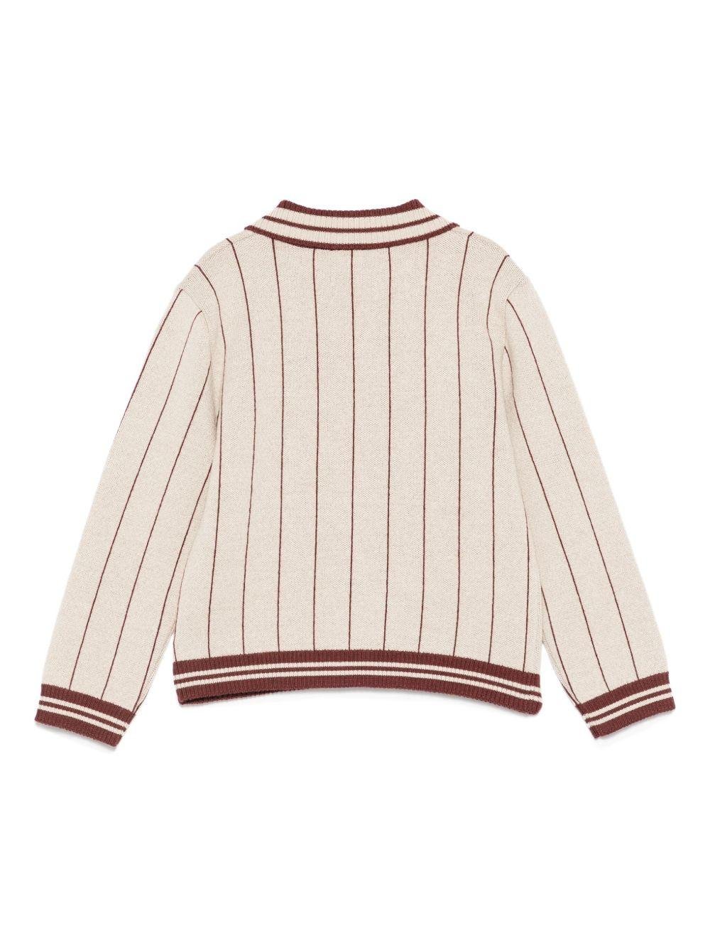 Maglione per bambino Eleventy Kids con dettagli a righe - Rubino Kids