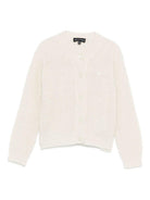 Maglione per bambino Emporio Armani Kids beige con dettaglio logo - Rubino Kids