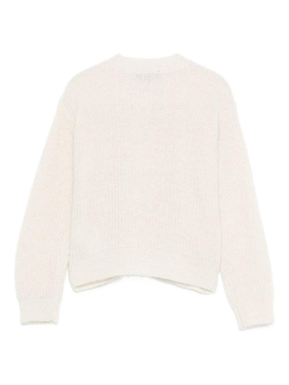 Maglione per bambino Emporio Armani Kids beige con dettaglio logo - Rubino Kids