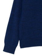 Maglione per bambino Emporio Armani Kids blu con dettaglio con logo - Rubino Kids