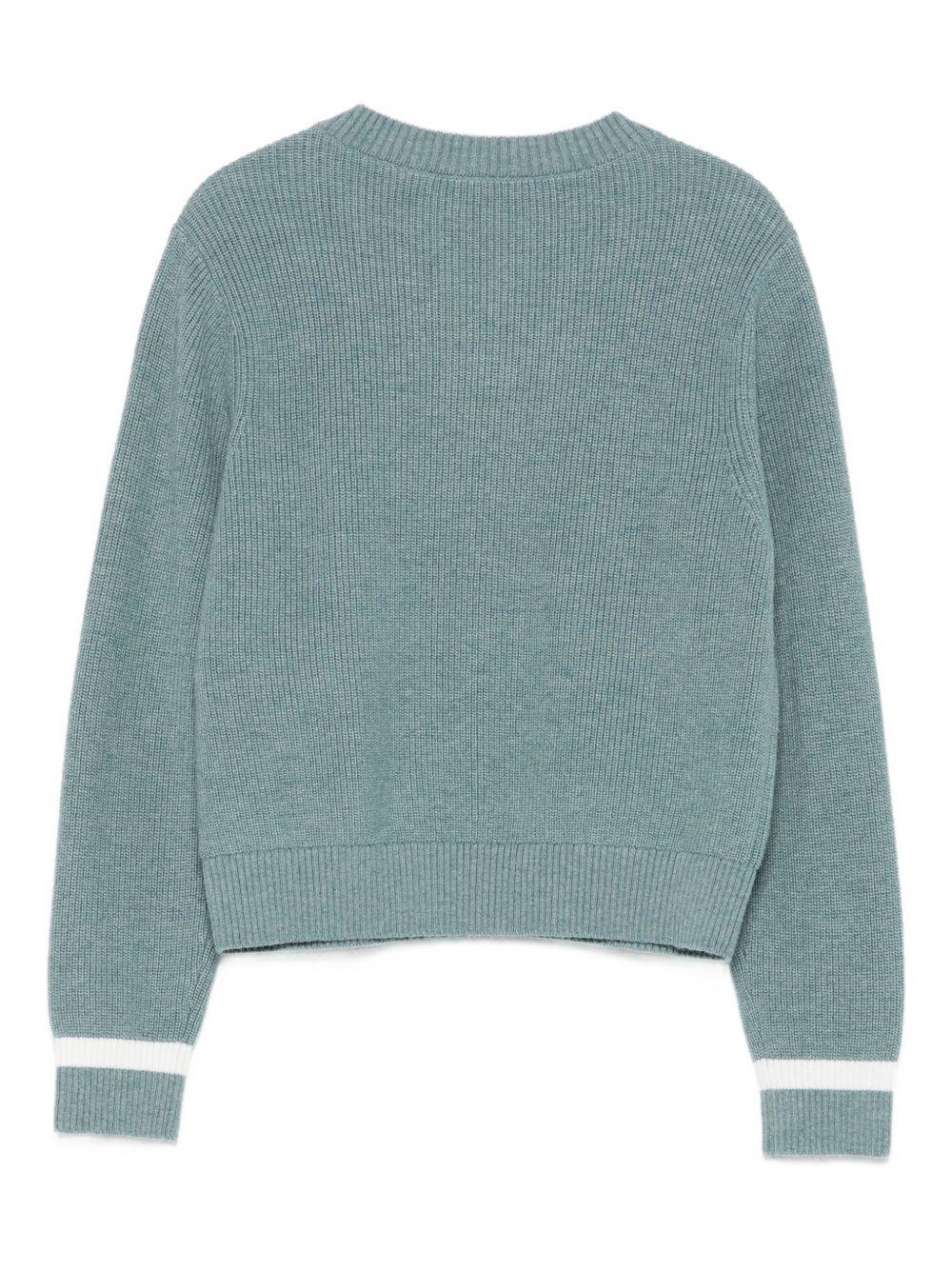 Maglione per bambino Emporio Armani Kids blu con logo - Rubino Kids