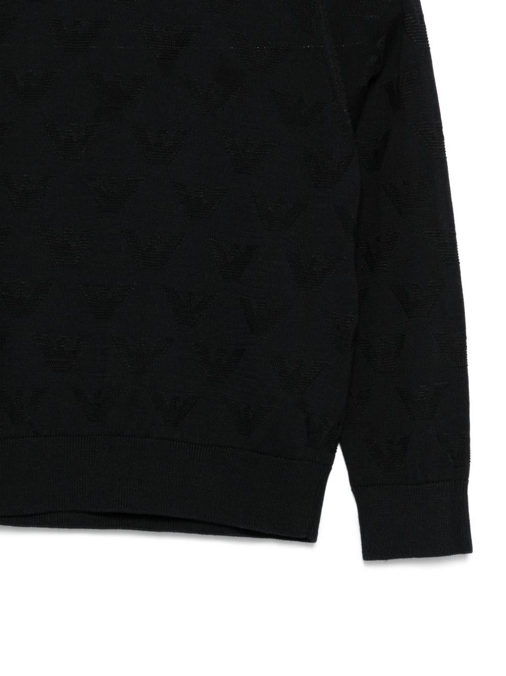 Maglione per bambino Emporio Armani Kids blu con scollo rotondo - Rubino Kids