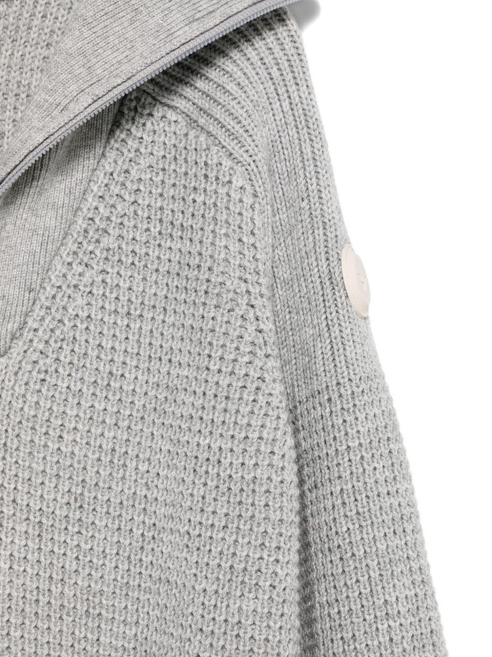 Maglione per bambino Emporio Armani Kids grigio con cerniera sul collo - Rubino Kids