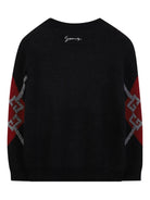 Maglione per bambino Givenchy Kids nero con motivo a rombi - Rubino Kids