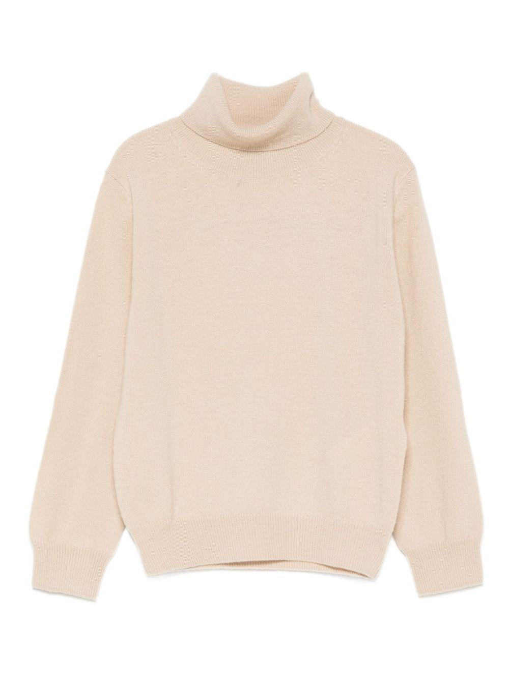 Maglione per bambino Il Gufo beige con collo alto - Rubino Kids