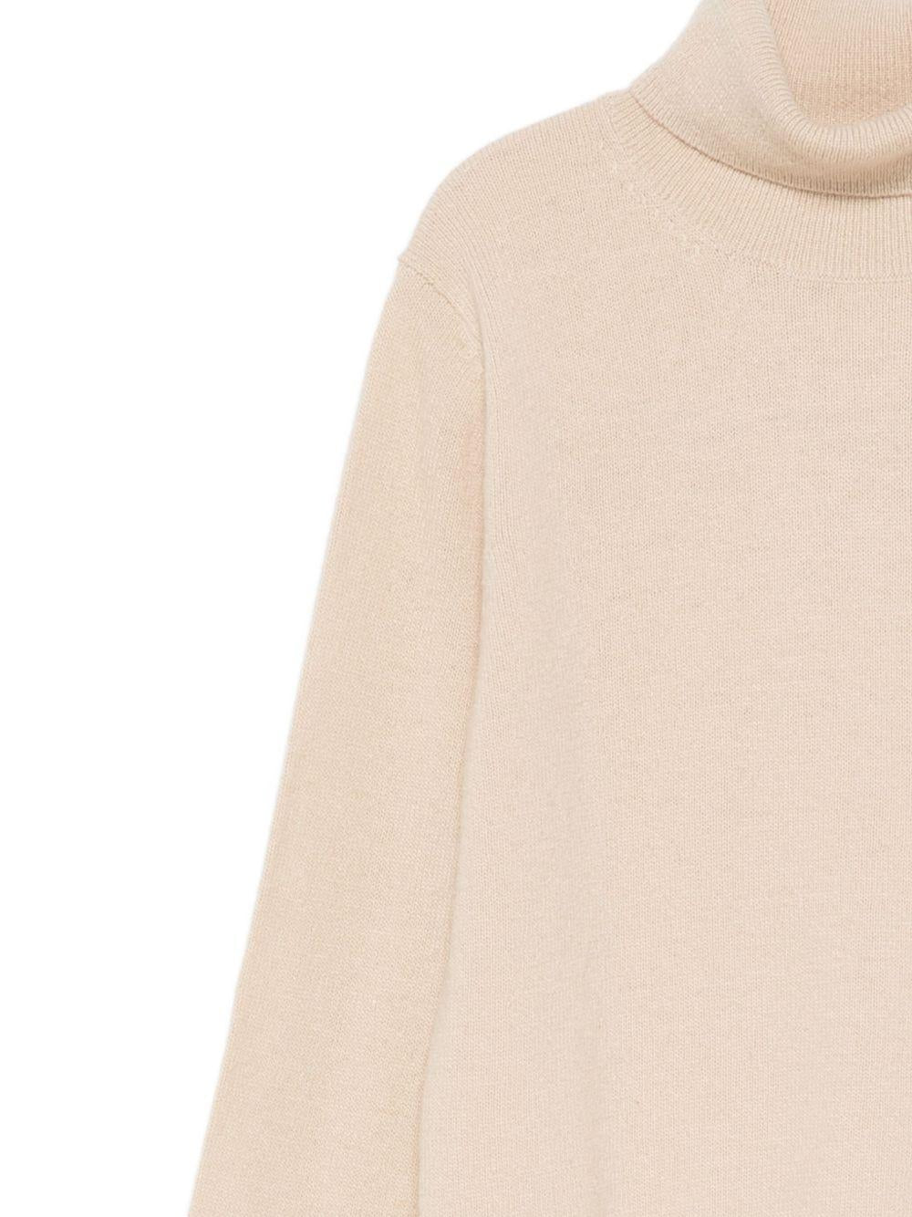Maglione per bambino Il Gufo beige con collo alto - Rubino Kids