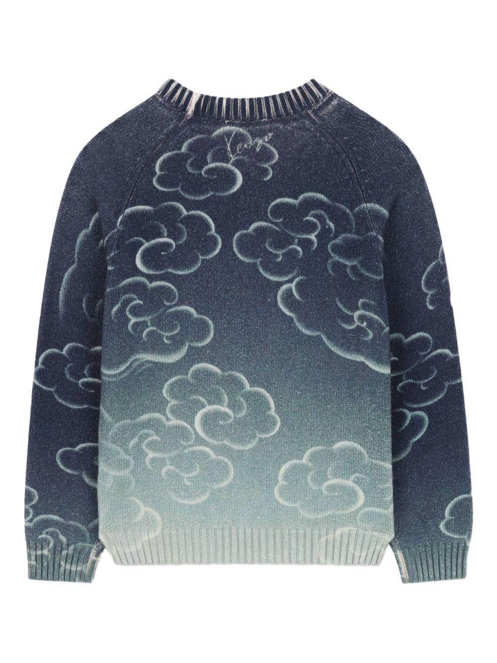 Maglione per bambino Kenzo Kids blu con motivo Tiger - Rubino Kids