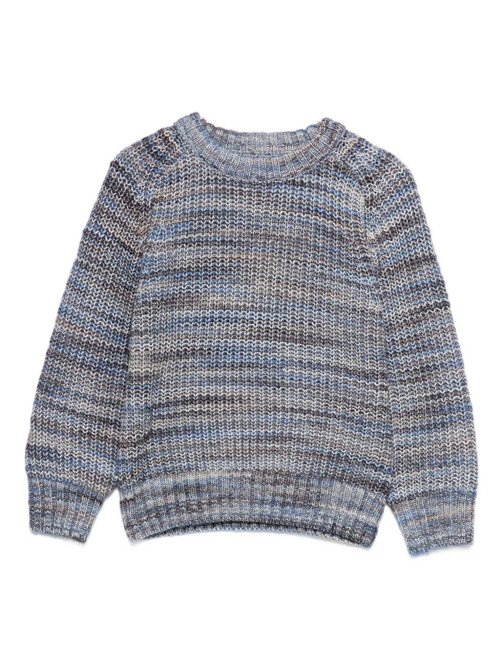 Maglione per bambino Molo grigio con motivo a strisce orizzontali - Rubino Kids