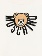 Maglione per bambino Moschino Kids bianco con logo Teddy Bear - Rubino Kids