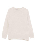 Maglione per bambino Paolo Pecora Kids beige con collo a coste - Rubino Kids