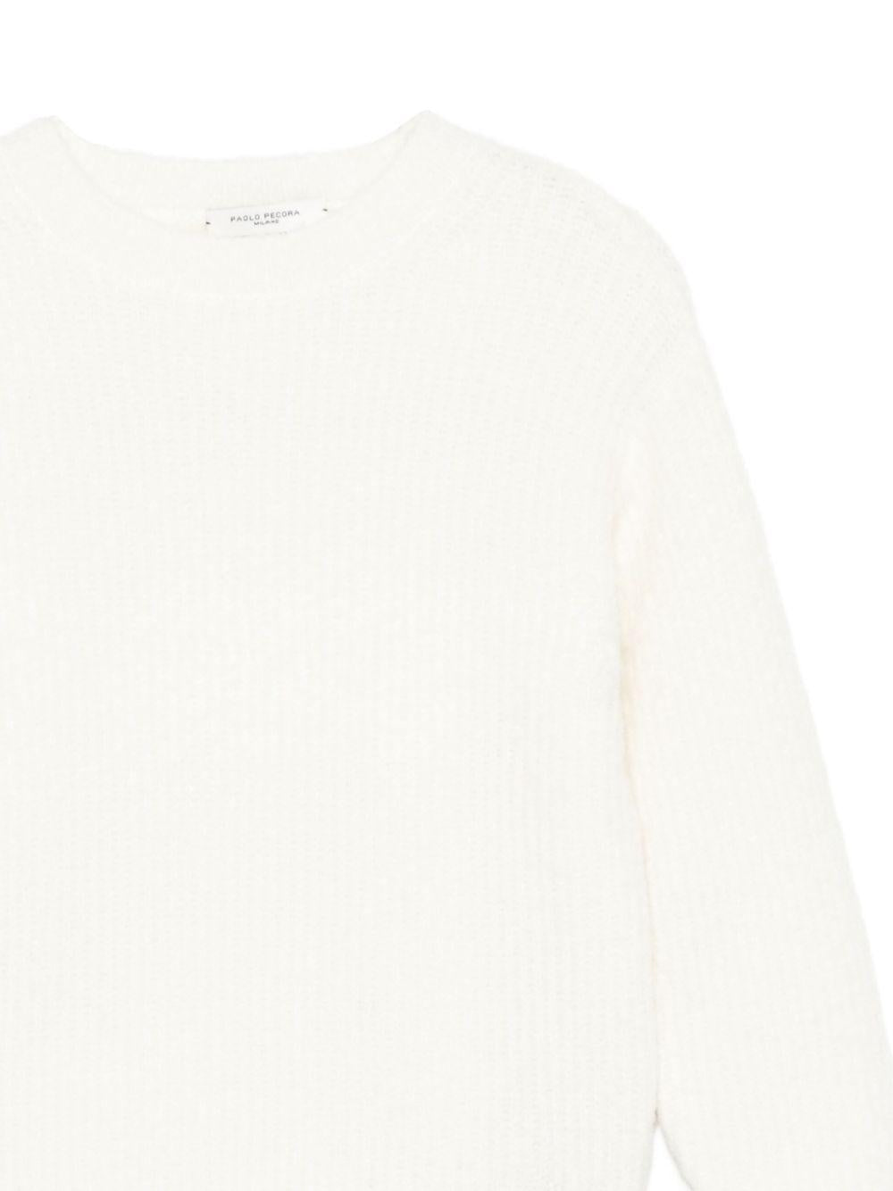 Maglione per bambino Paolo Pecora Kids bianco con design girocollo - Rubino Kids