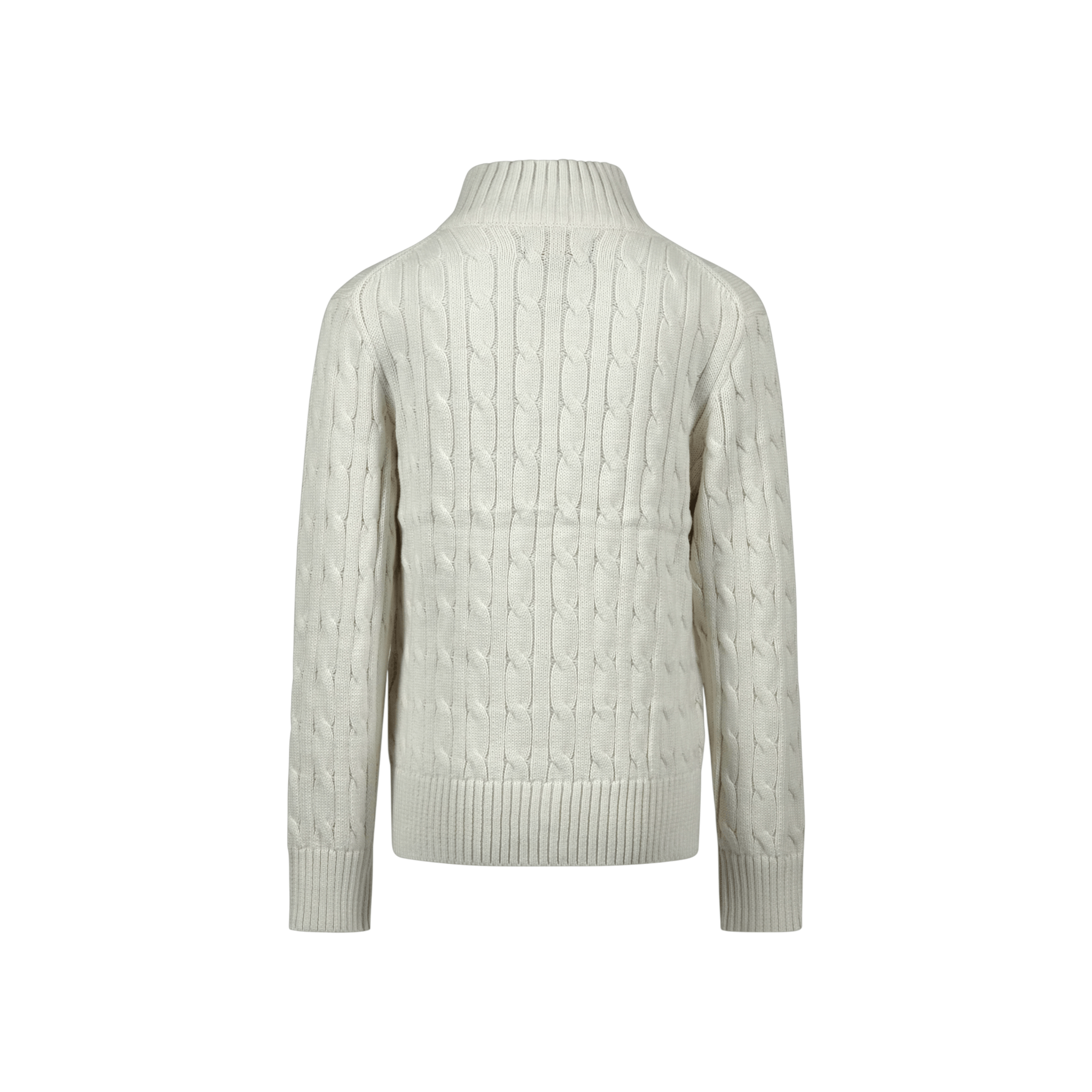 Maglione per bambino Polo Ralph Lauren Kids bianco con caratteristico motivo Polo Pony - Rubino Kids