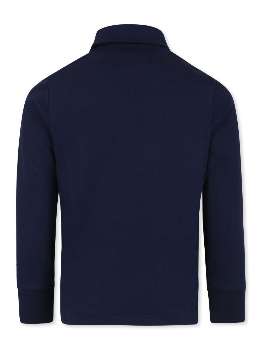 Maglione per bambino POLO RALPH LAUREN KIDS blu a collo alto - Rubino Kids