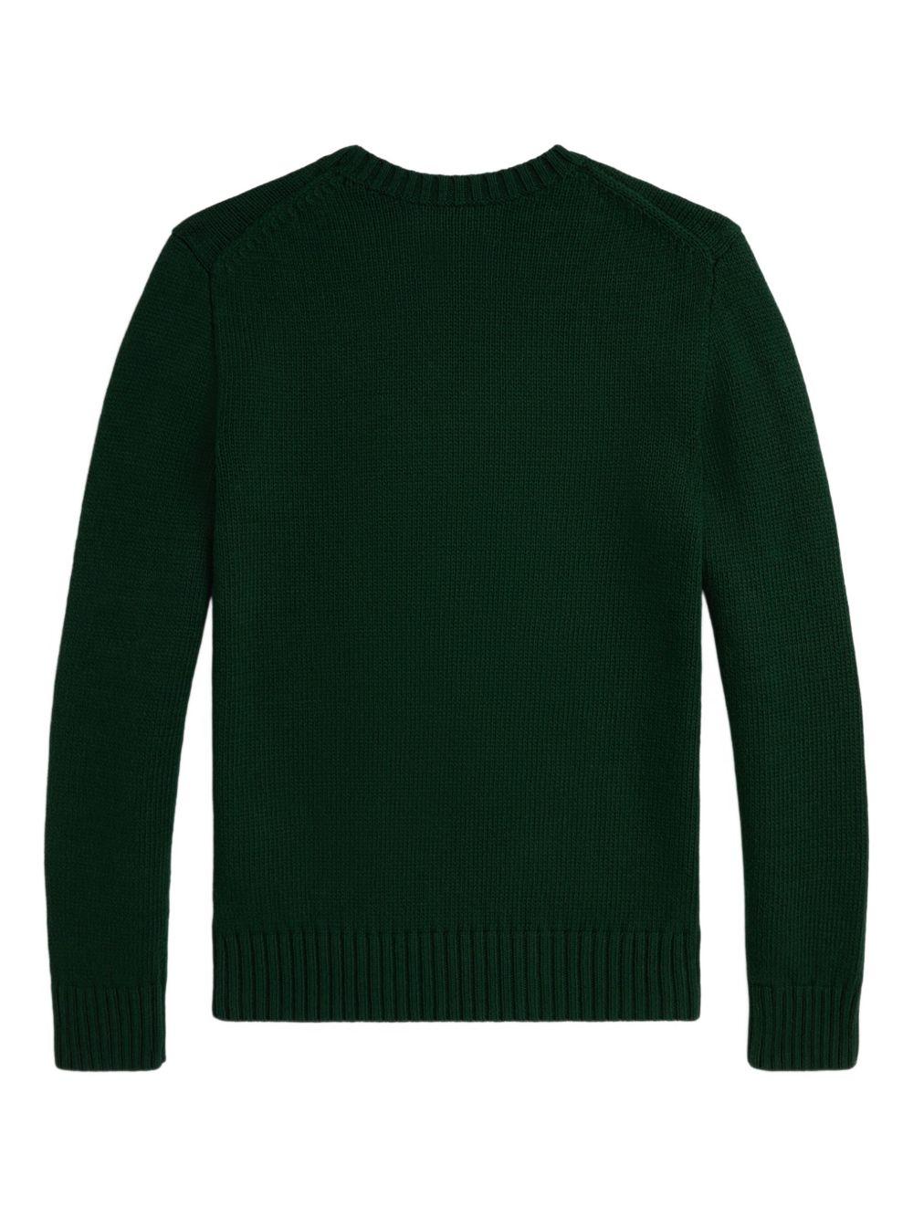 Maglione per bambino Polo Ralph Lauren Kids verde con motivo Polo Bear - Rubino Kids