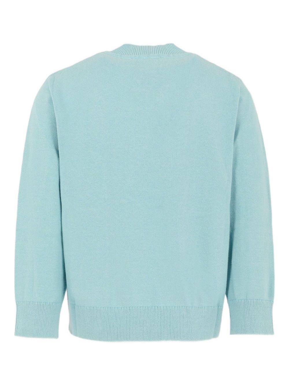 Maglione per bambino Stella McCartney Kids azzurro con motivo scoiattolo - Rubino Kids