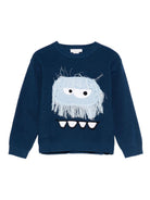 Maglione per bambino Stella McCartney Kids blu con motivo Monster - Rubino Kids