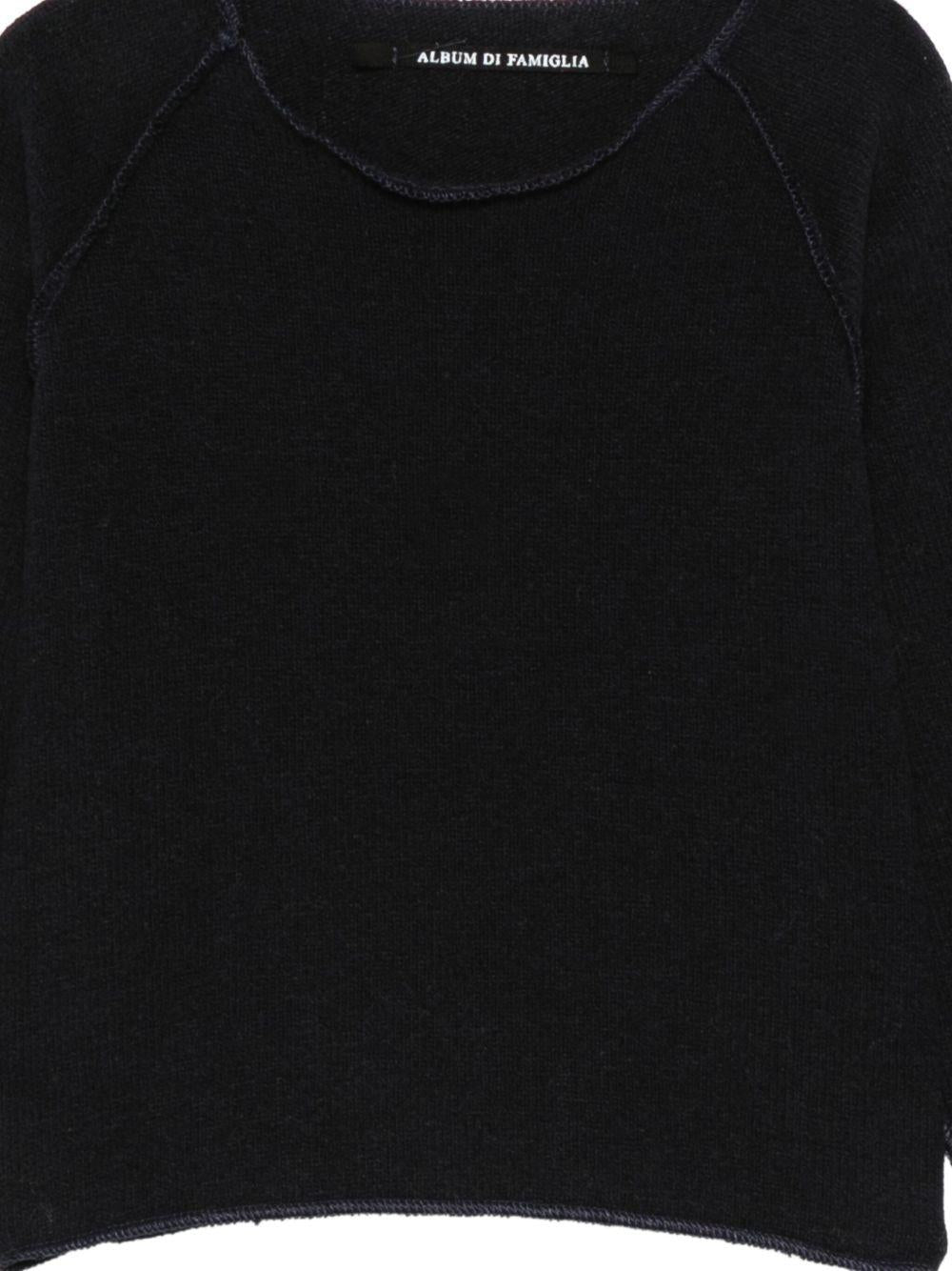 Maglione per neonata Album Di Famiglia Kids blu con scollo a barca - Rubino Kids