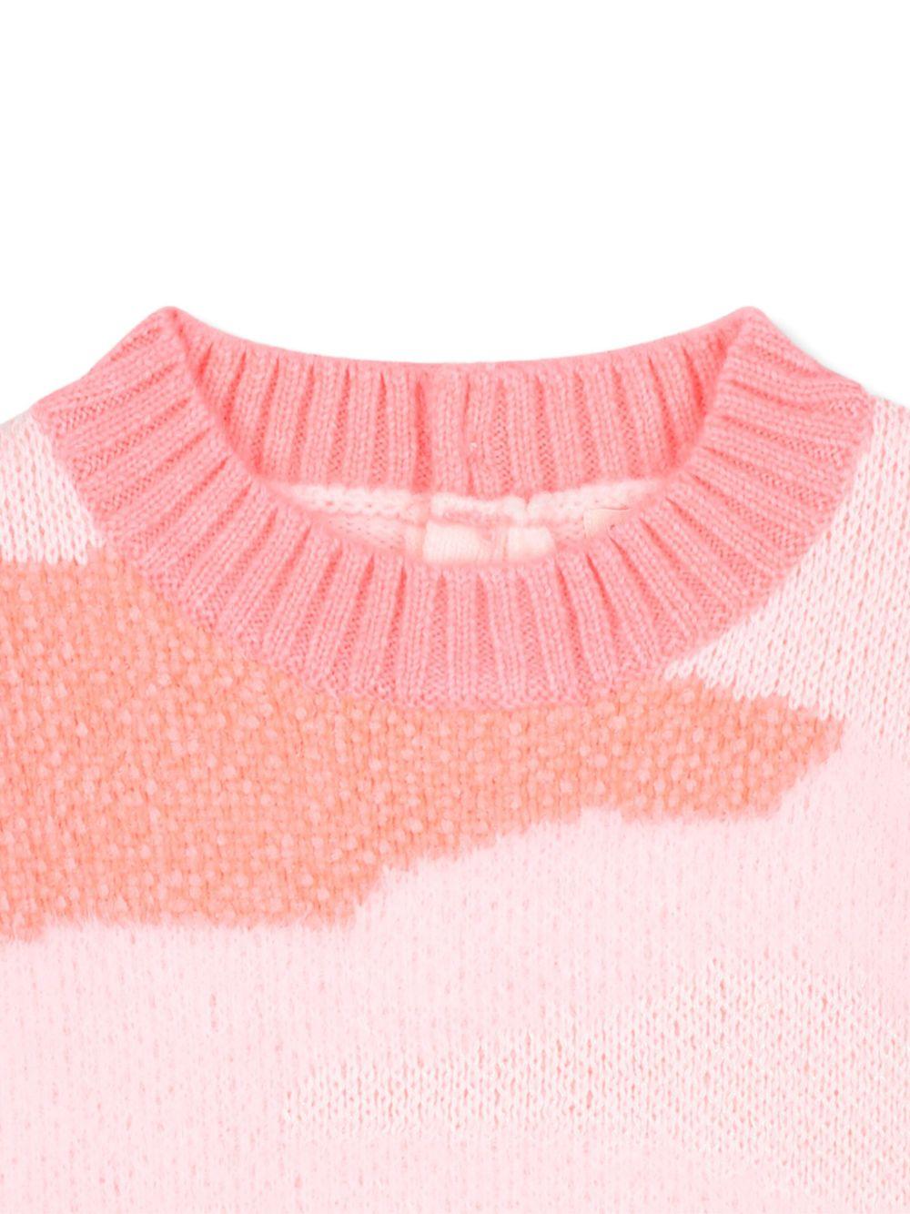 Maglione per neonata Billieblush rosa con design color - block - Rubino Kids