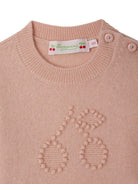 Maglione per neonata Bonpoint rosa con decorazione - Rubino Kids