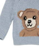 Maglione per neonati Molo azzurro con orsetto intarsiato - Rubino Kids