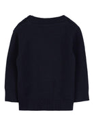 Maglione per neonato BOSS Kidswear blu girocollo con logo ricamato - Rubino Kids