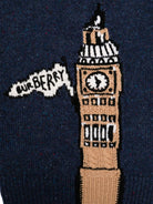 Maglione per neonato Burberry Kids blu con stampa Big Ben - Rubino Kids