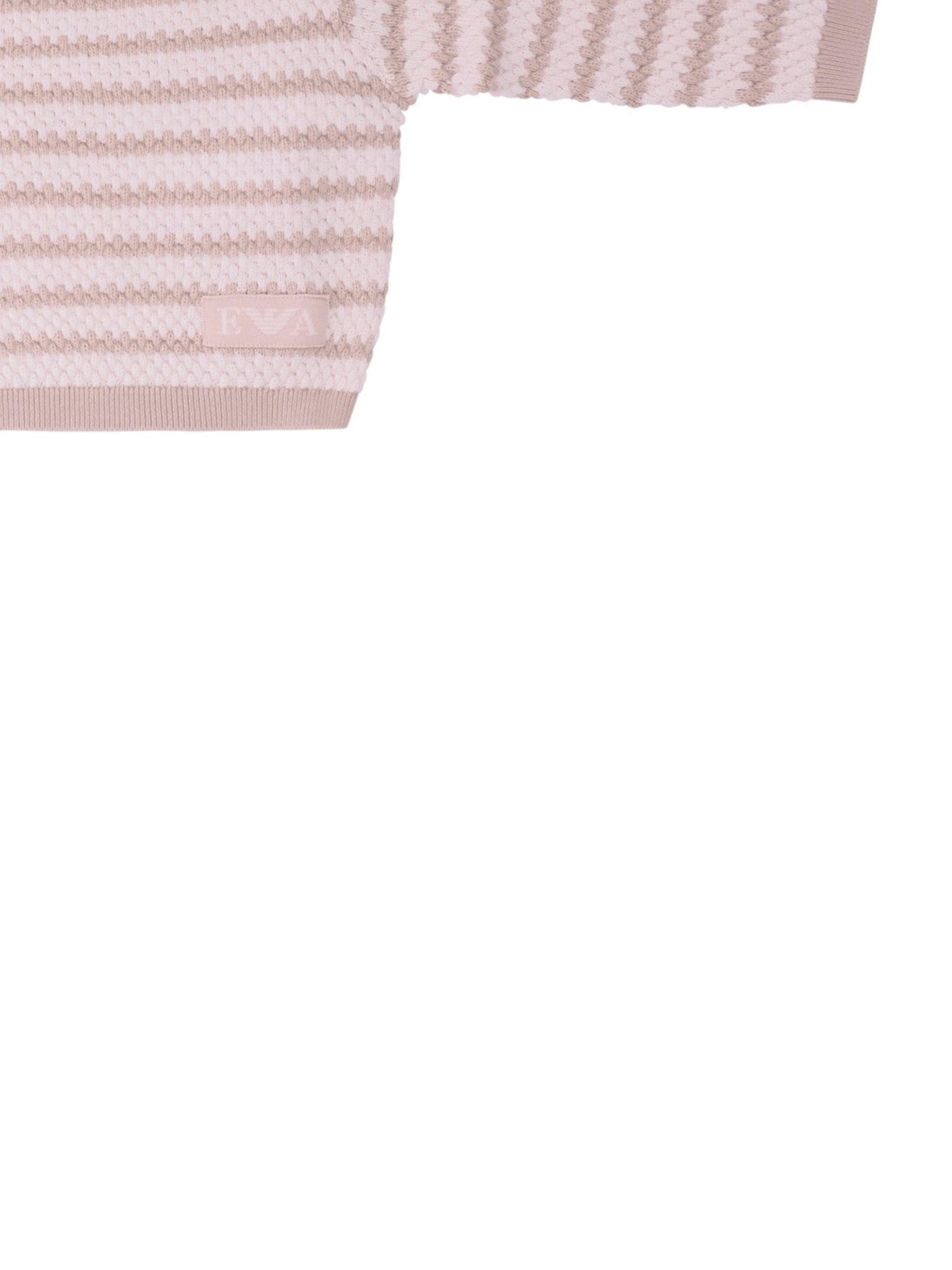 Maglione per neonato Emporio Armani Kids beige con motivo a righe - Rubino Kids