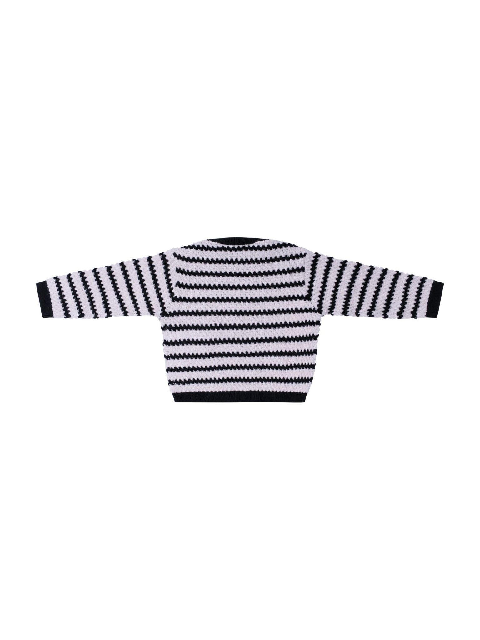 Maglione per neonato Emporio Armani Kids multicolor con design a righe - Rubino Kids