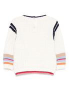 Maglione per neonato Fendi Kids beige con dettaglio a righe - Rubino Kids