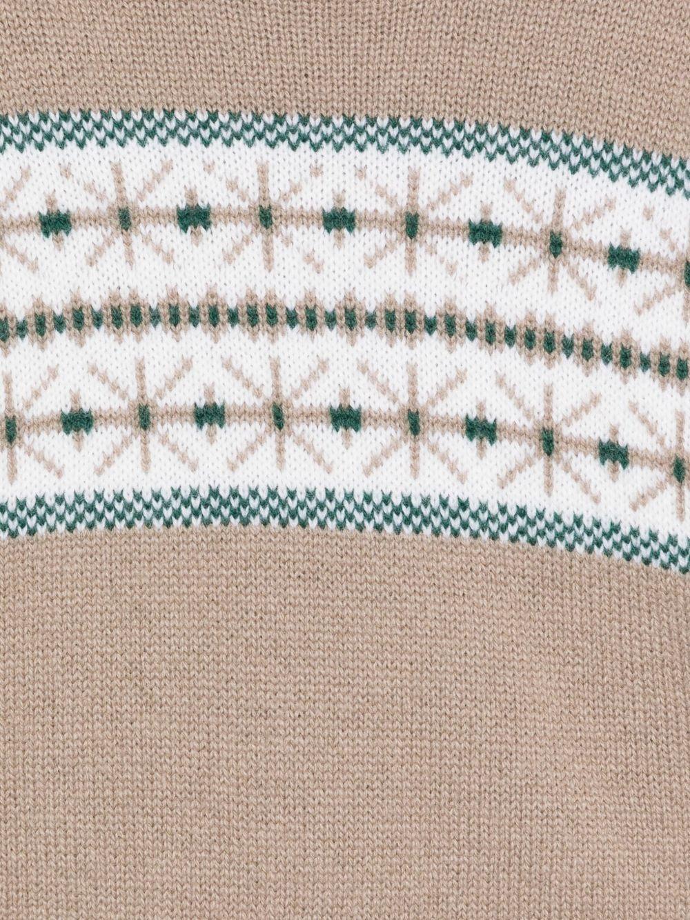 Maglione per neonato Mariella Ferrari beige con decorazione ricamata - Rubino Kids