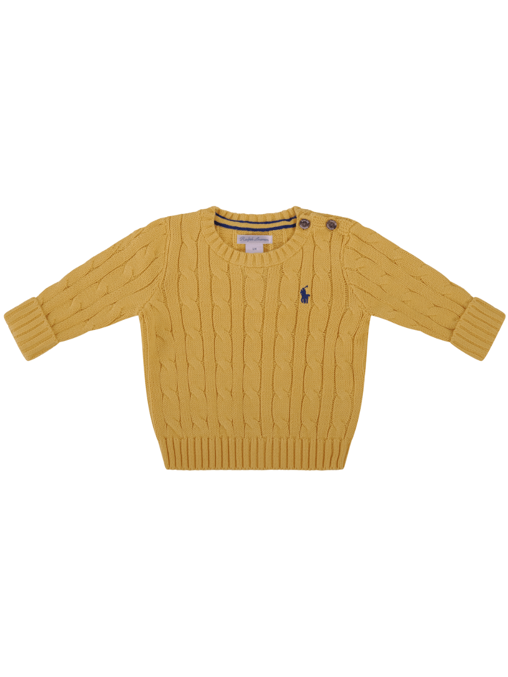 Maglione per neonato Polo Ralph Lauren Kids giallo con ricamo Polo Pony - Rubino Kids
