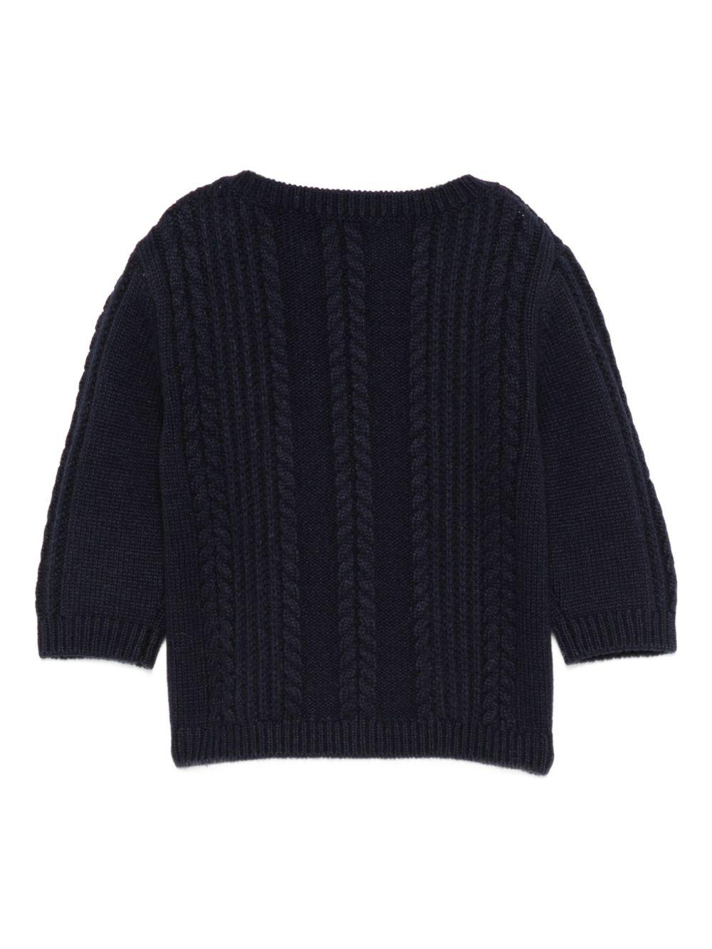 Maglione per neonato Tartine Et Chocolat blu con chiusura a bottoni - Rubino Kids