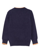 Maglione per neonato TRUSSARDI JUNIOR blu con dettaglio a righe - Rubino Kids